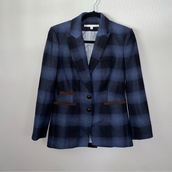 Veronica Beard #15A Hudson Plaid Dickey Blazer Jacket SZ 4 - Picture 4 of 14